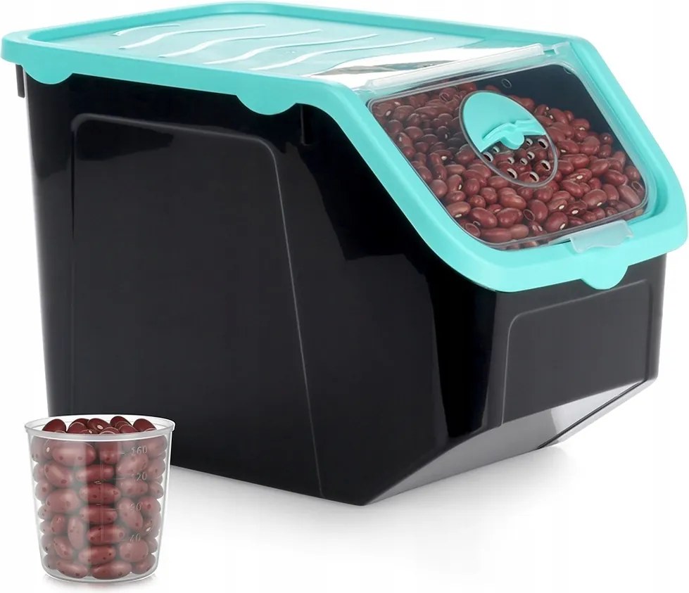 Zöldség- És Gyümölcstároló Fedővel, Fekete, Hűtőszekrény Rendszerező