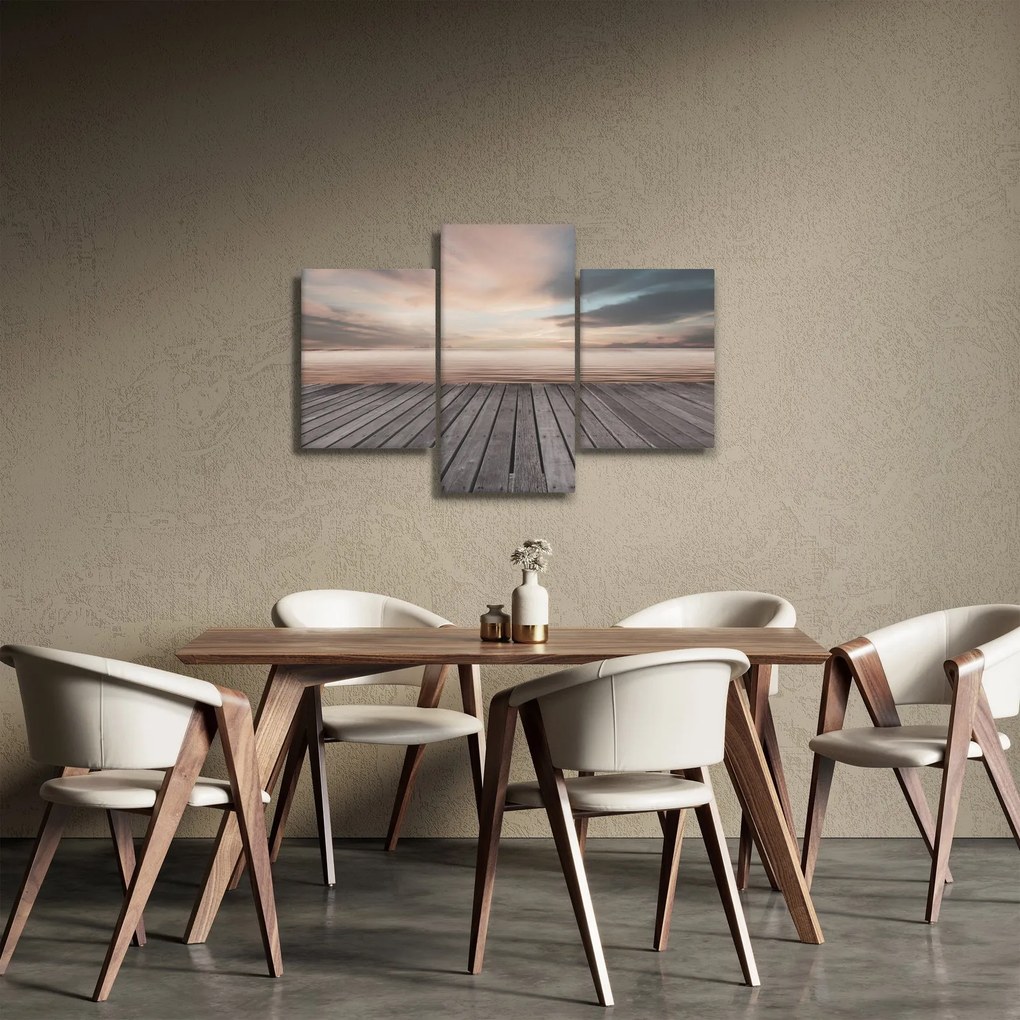 Kép - Móló naplementében (90x60 cm)
