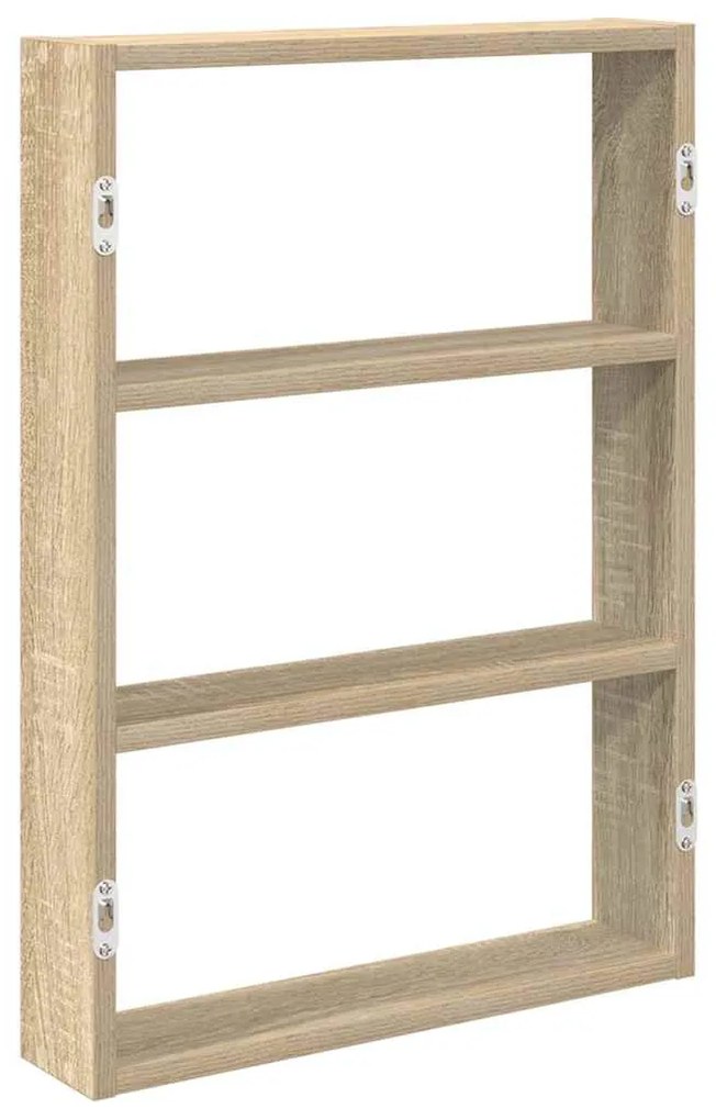 sonoma tölgy színű szerelt fa fali polc 43 x 9 x 60 cm