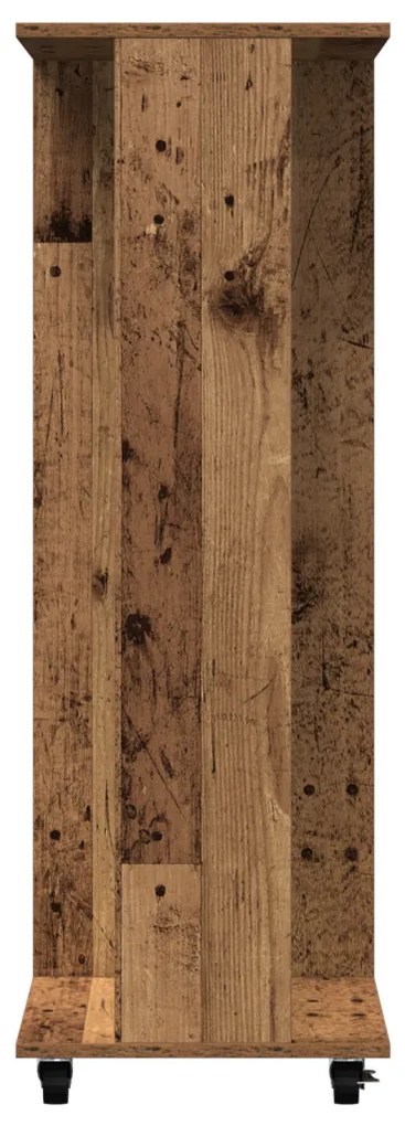 Ruhásszekrény Kerekekkel Régi Fa 102x38x110 cm Mérnöki Fa