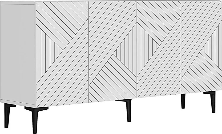 Ferro komód, fehér, 150 cm
