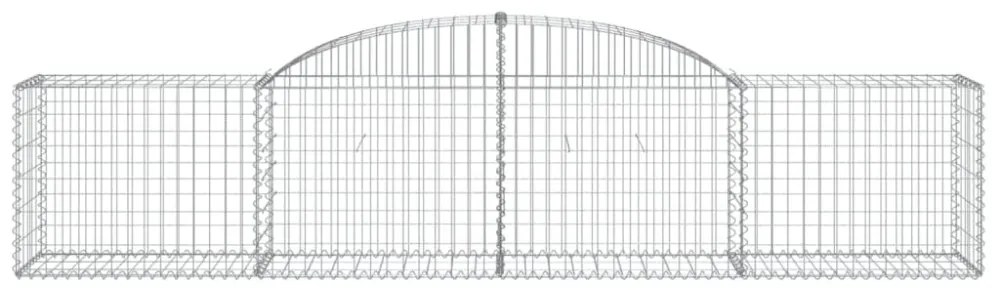 4 db íves horganyzott vas gabion kosár 300x50x60/80 cm