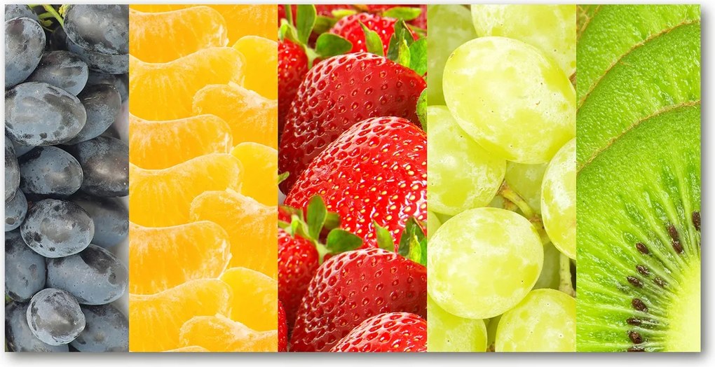 Fotó kép edzett üveg Színes gyümölcsök 140x70