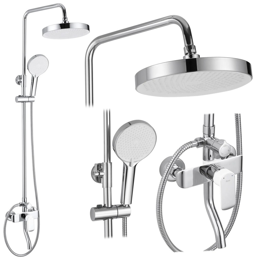Zuhanyszett REA BLOOM WHITE CHROME
