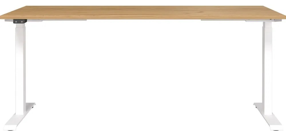 Íróasztal elektromosan állítható magassággal, tölgyfa dekoros asztallappal 80x180 cm Jet – Germania