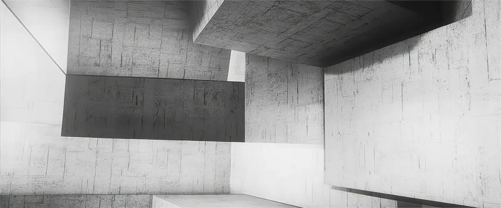 Fotótapéta Flizelin Fal a Hálószobába Geometrikus szobrok 250x104