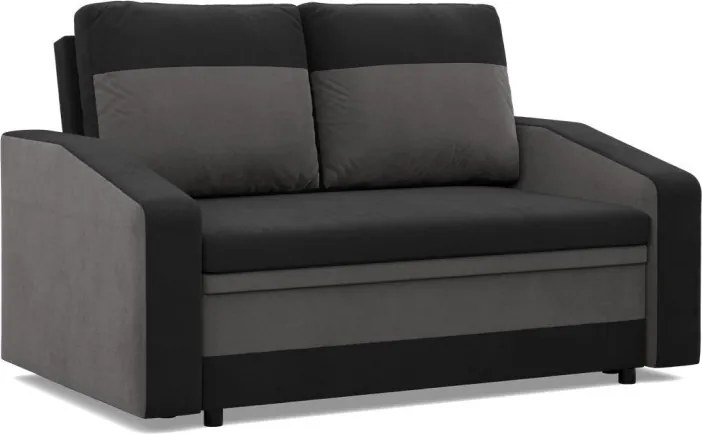 Hewlet kanapé, szövet anyag, fekete - szürke