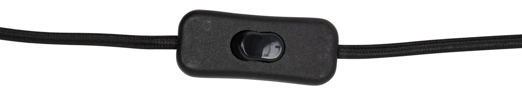 Japandi asztali lámpa fekete, fehér búrával - Nori