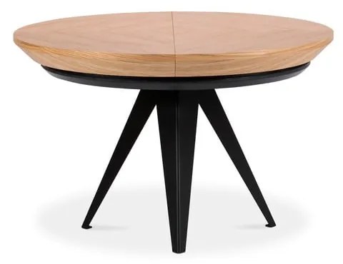 Magnus bővíthető étkezőasztal fekete fémlábakkal, ø 120 cm - Windsor & Co Sofas