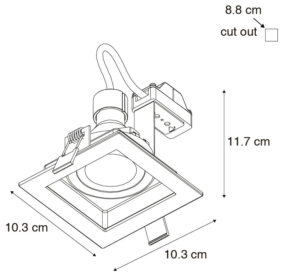 6 db Modern süllyesztett spotlámpa fehér állítható - Carree