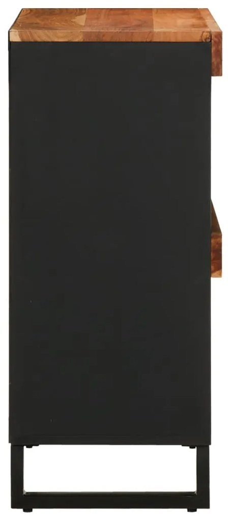 Tömör akácfa tálalószekrény 85 x 33 x 75 cm