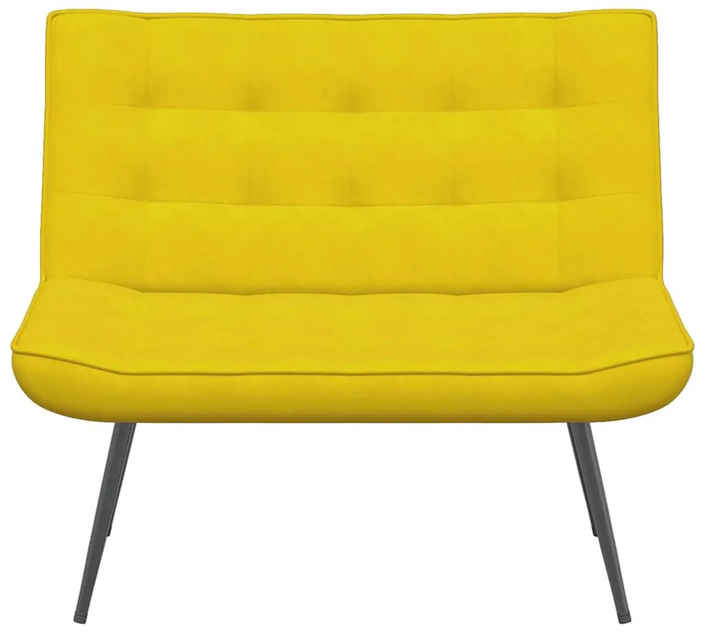 vidaXL sárga bársonypad 110 x 74 x 84 cm