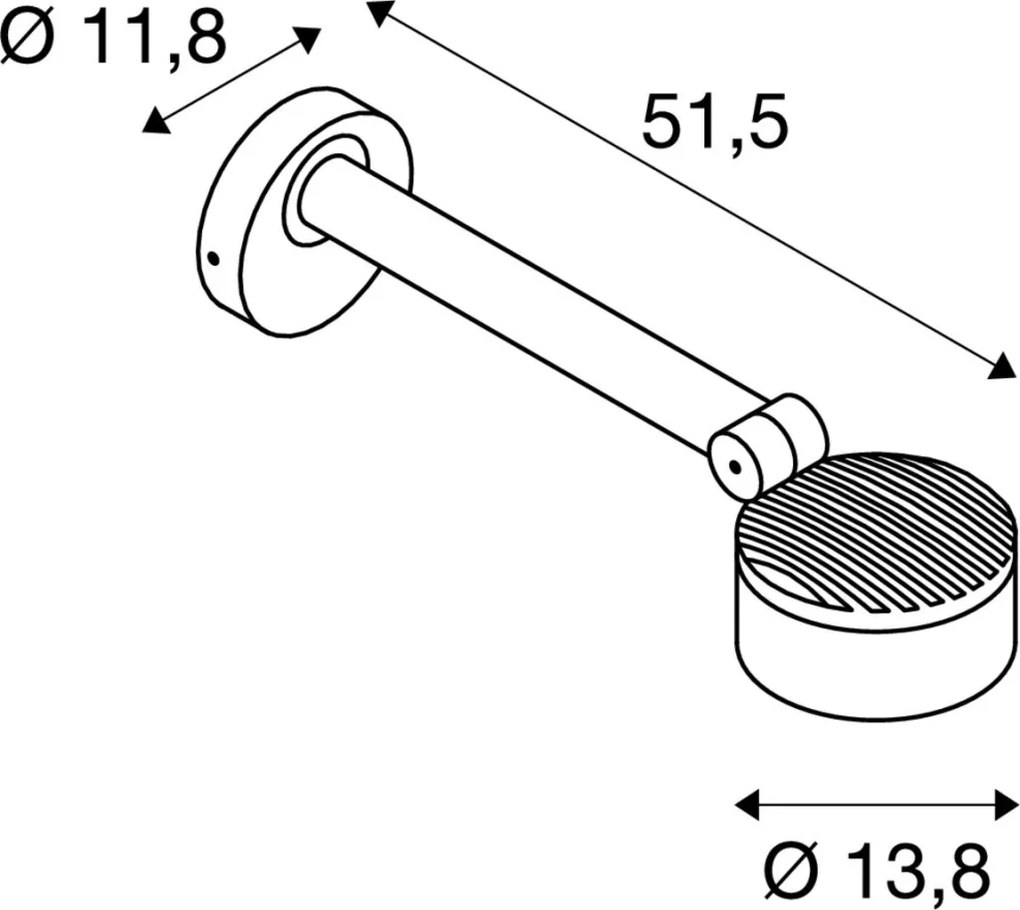 SLV 1002905 ESKINA Modern Kültéri Fali Lámpa Antracit LED IP65