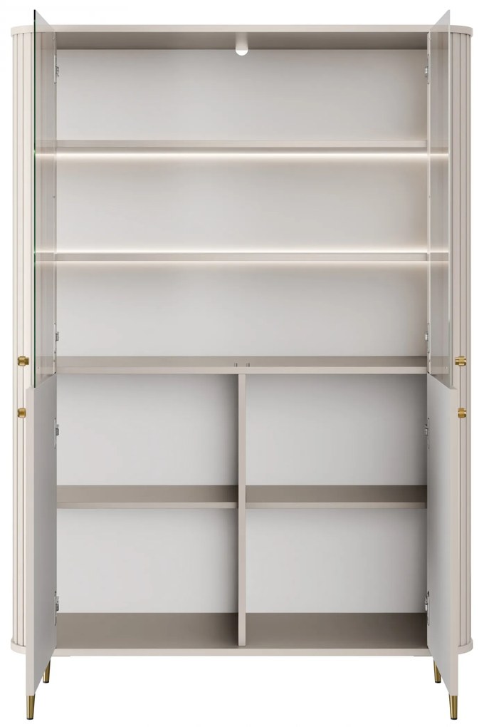Vesper vitrin 103 cm - kasmír / arany lábak