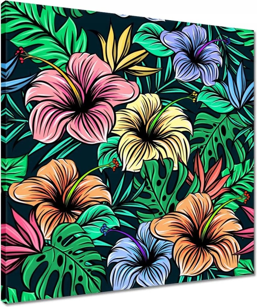 Vászonkép 50x50 Monstera Zöld levél