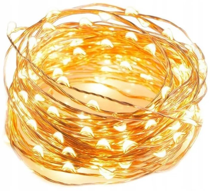 Karácsonyi fénylánc 50 LED-es, meleg fehér