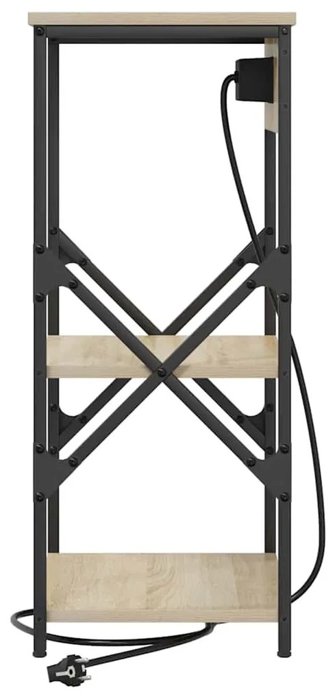 Éjjeliszekrény polcokkal sonoma tölgy 41 x 31 x 76 cm Faanyag