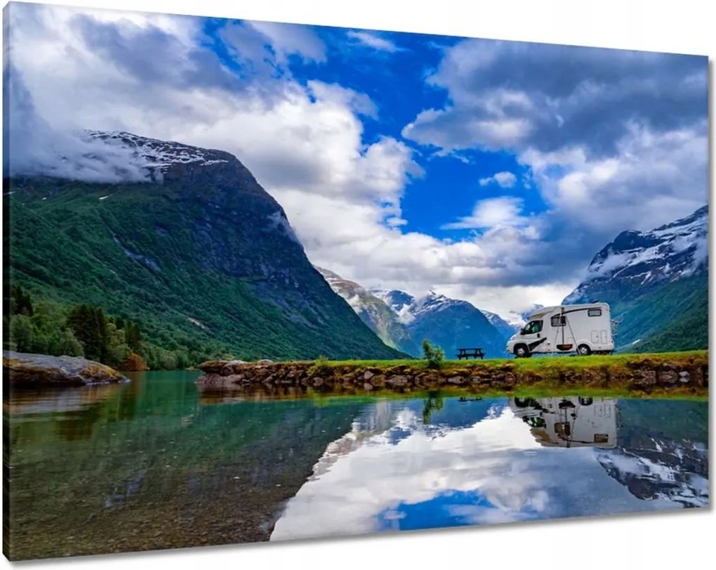 Vászonkép 100x70 Nyaralás Kempingezés