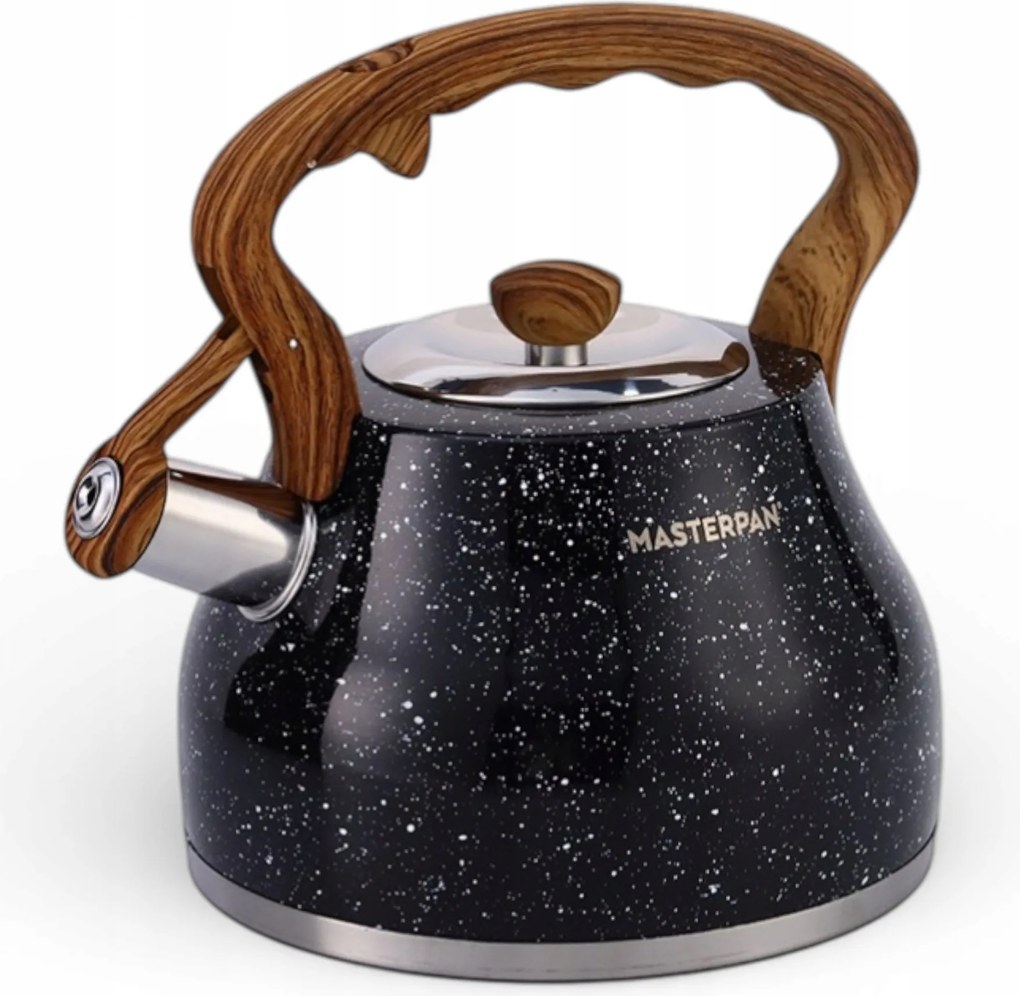 Acél Vízforraló Síppal 2.7L – Robusztus Konyhába És Kempingezéshez Fekete