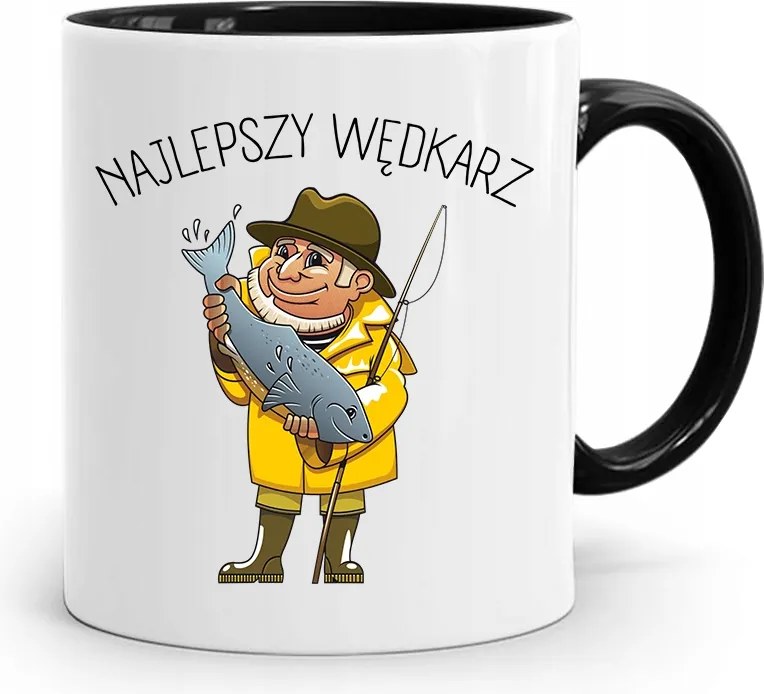 Fekete Bögre Horgászoknak A Legjobb Horgász fényképes nyomtatással