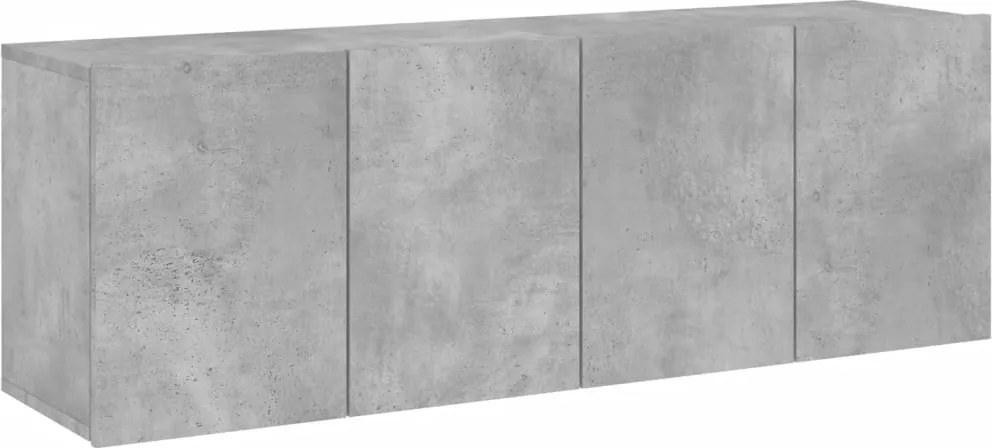 vidaXL 2 db betonszürke falra szerelhető TV-szekrény 60 x 30 x 41 cm
