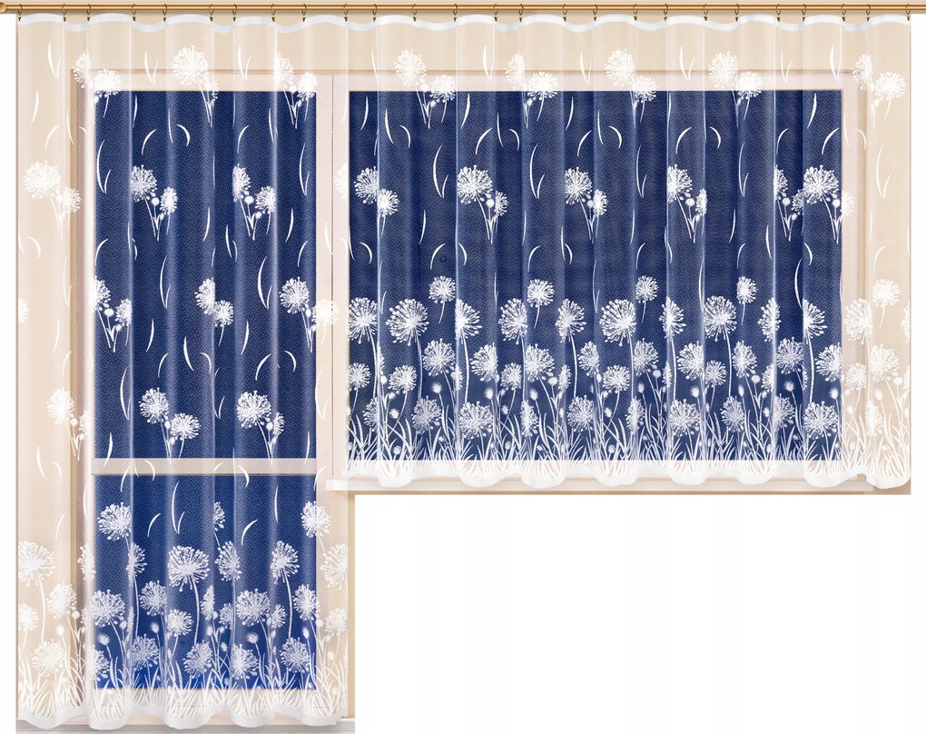 Mg Függöny jacquard 4328 Fehér 280X160 kész szalaggal