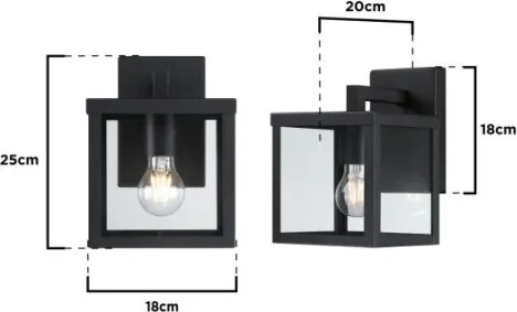 Westinghouse 6124240 - Kültéri fali lámpa QUEENSLAND 1xE27/60W/230V IP44