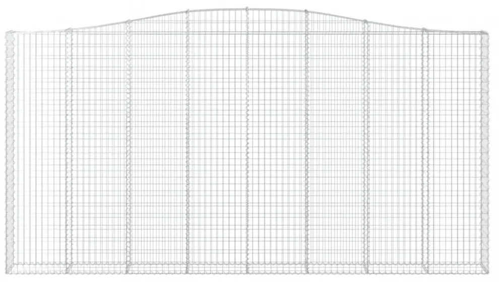2 db íves horganyzott vas gabion kosár 400x30x200/220 cm
