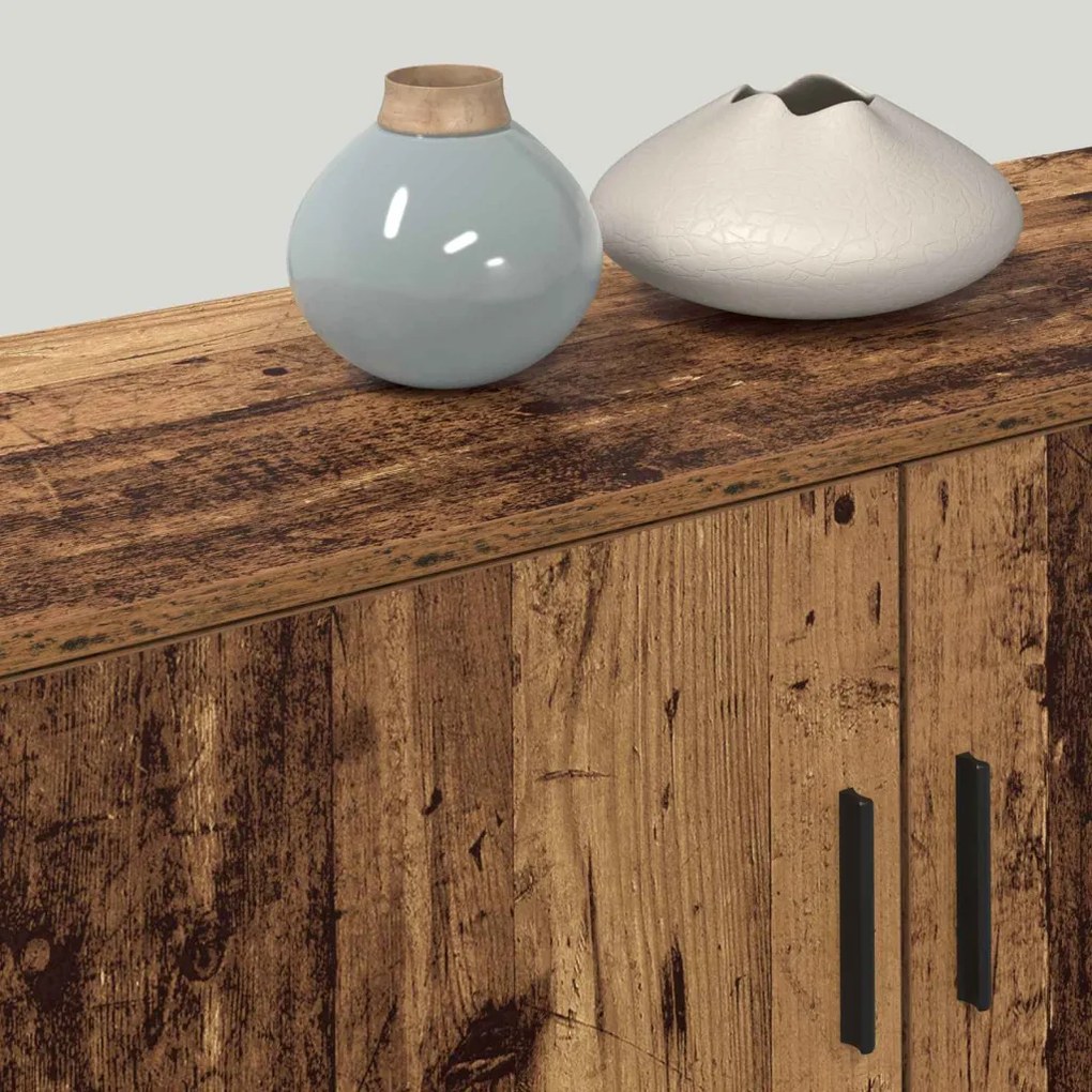 vidaXL Fali TV szekrény szett 2 pcs Öreg fa 100 x 34,5 x 40 cm Faanyag