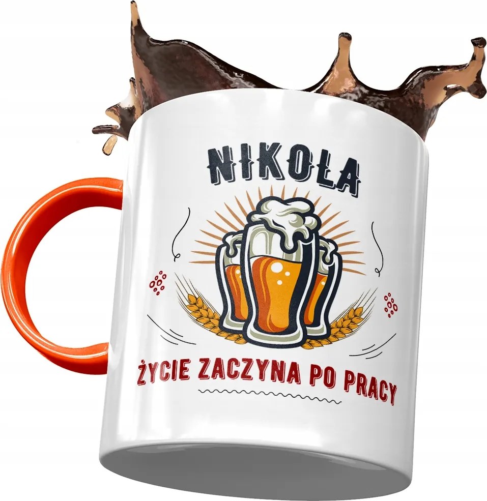 Narancssárga Bögre Nikola Feleség Nővér Ajándék Nyomtatott Fotóval