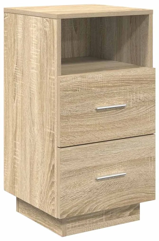 sonoma tölgy színű éjjeliszekrény 2 fiókkal 36x36x68 cm