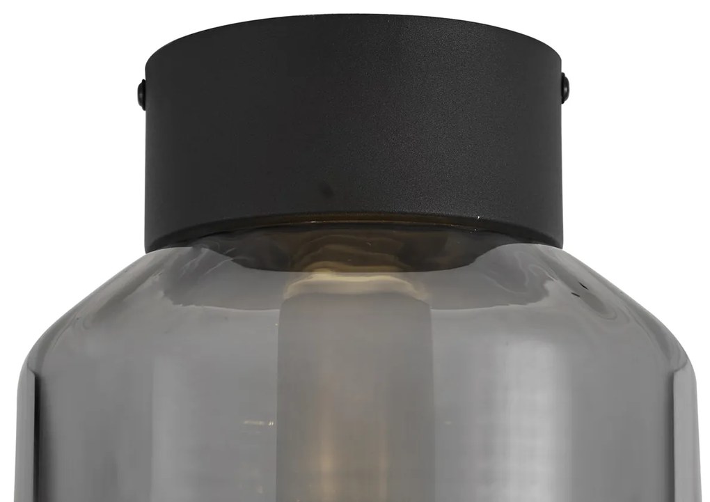 Modern mennyezeti lámpa fekete füstüveggel - Stiklo