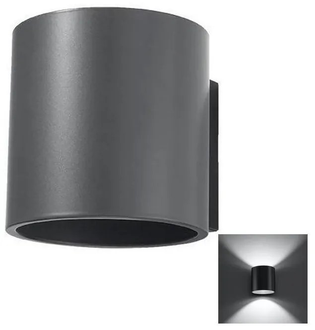 Sollux SL.0566 - ORBIS 1 fali lámpa 1xG9/40W/230V antracit SL.0566