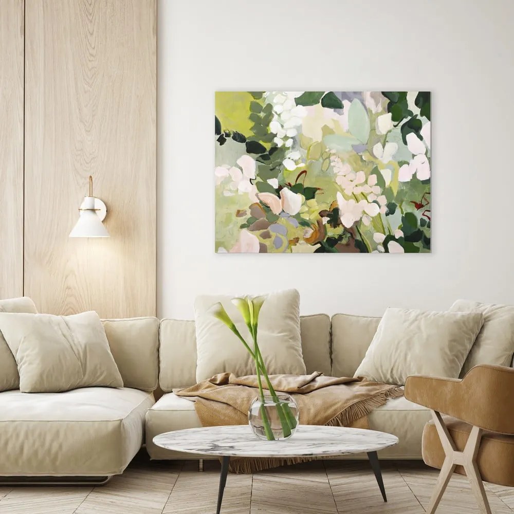 Kép kézzel festett részletekkel 90x118 cm Green Garden – Malerifabrikken