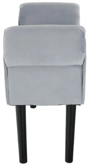 BURDA Velvet világosszürke/fekete pad