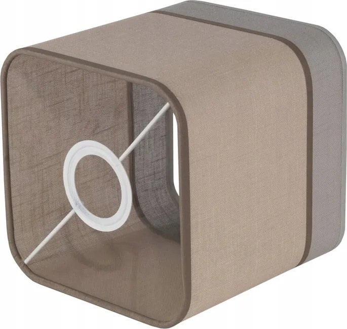 Lámpabúra Len szövet bézs E27-es négyzet alakú lámpákhoz