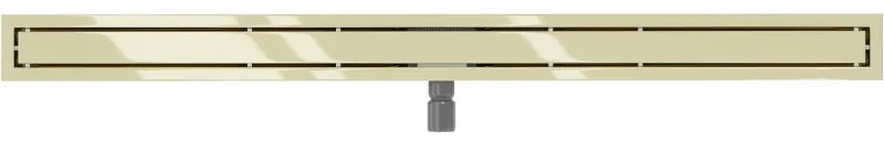 Mexen Lapos rozsdamentes acél zuhanyfolyó 160 cm minta M13, 2in1, arany, 1510160