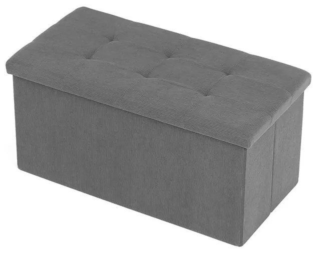 Szürke Kordbársony Tárolós Puff. TAB-472 GREY6