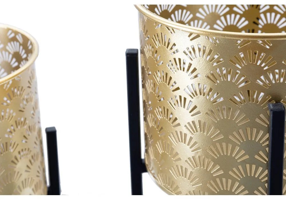 Glissy 2 db-os aranyszínű virágtartó állvány szett, magasság 38 cm - Mauro Ferretti