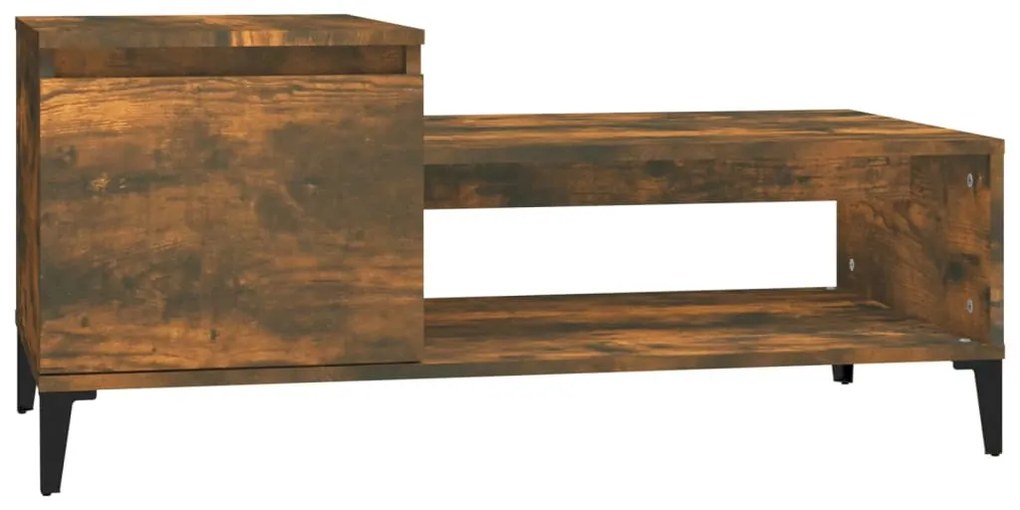 Füstös tölgy színű fatermék dohányzóasztal 100 x 50 x 45 cm