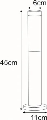 KAJA K-LP231-450 ANICA Modern Kültéri Állólámpa Króm E27 IP44