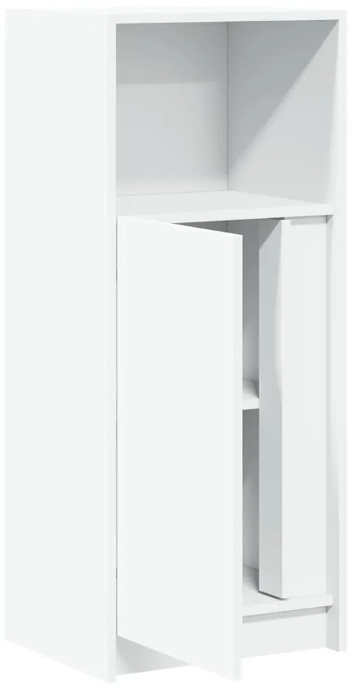 fehér szerelt fa tálalószekrény LED-del 42,5 x 34 x 100 cm