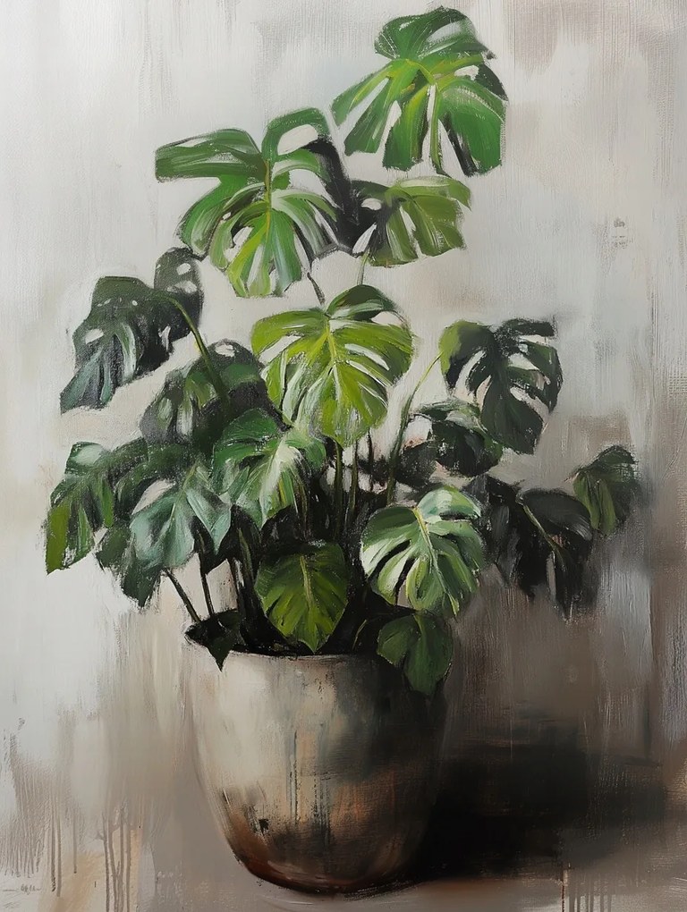 Vászonkép Canvas Természet Dekoráció Zöld Monster Filodendron 60x80
