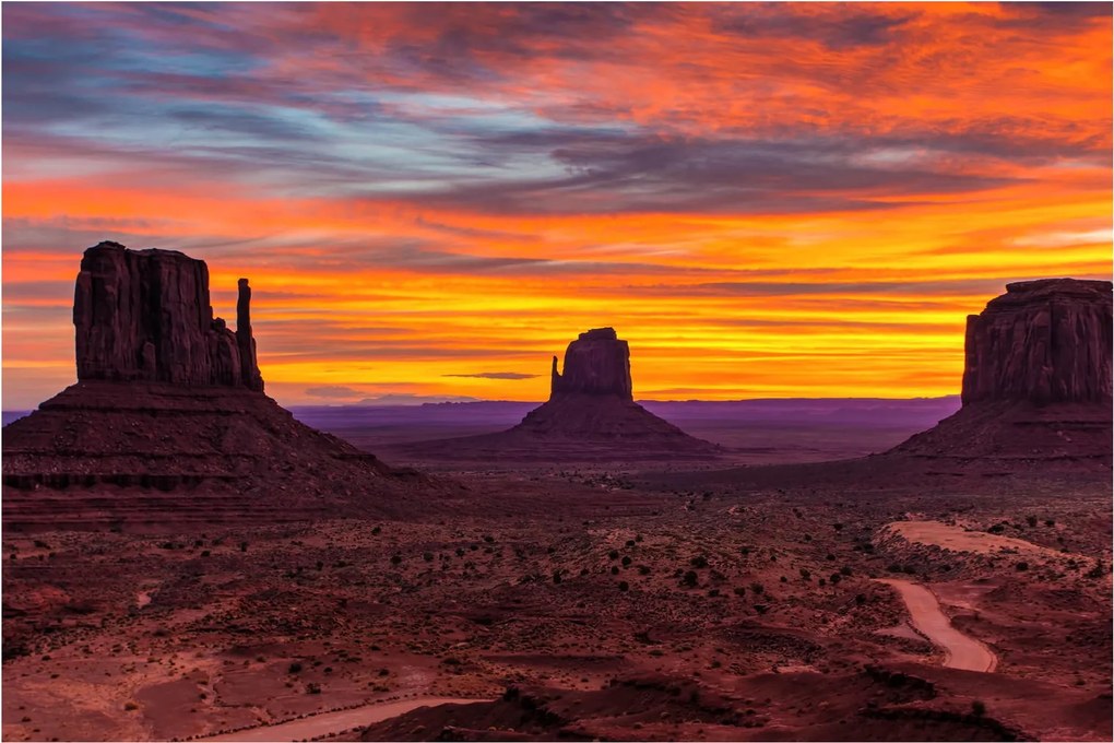 Kép - Emlékmű - völgy Arizonában (90x60 cm)
