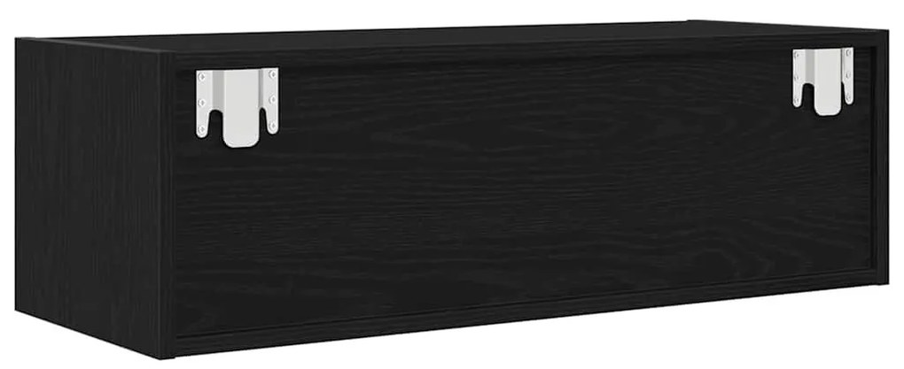 fekete tölgy színű szerelt fa TV-szekrény 80x31x25,5 cm