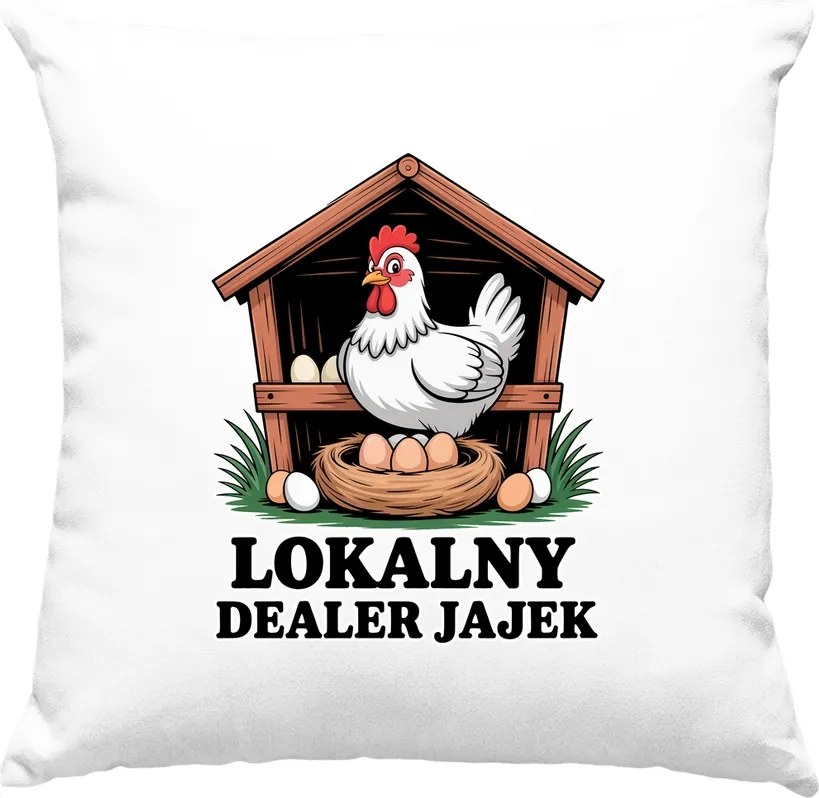 Helyi tojás kereskedő párna mém vicc 1 Fehér