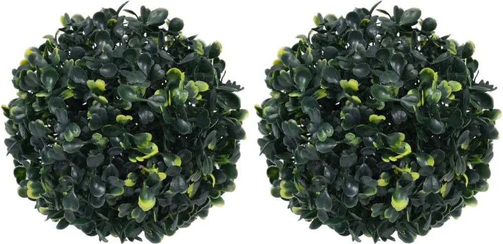 vidaXL 2 db gömb alakú műpuszpáng 22 cm