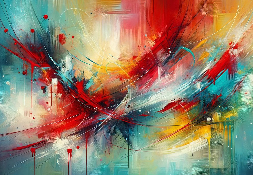 Fotótapéta - Absztrakció pirossal (147x102 cm)