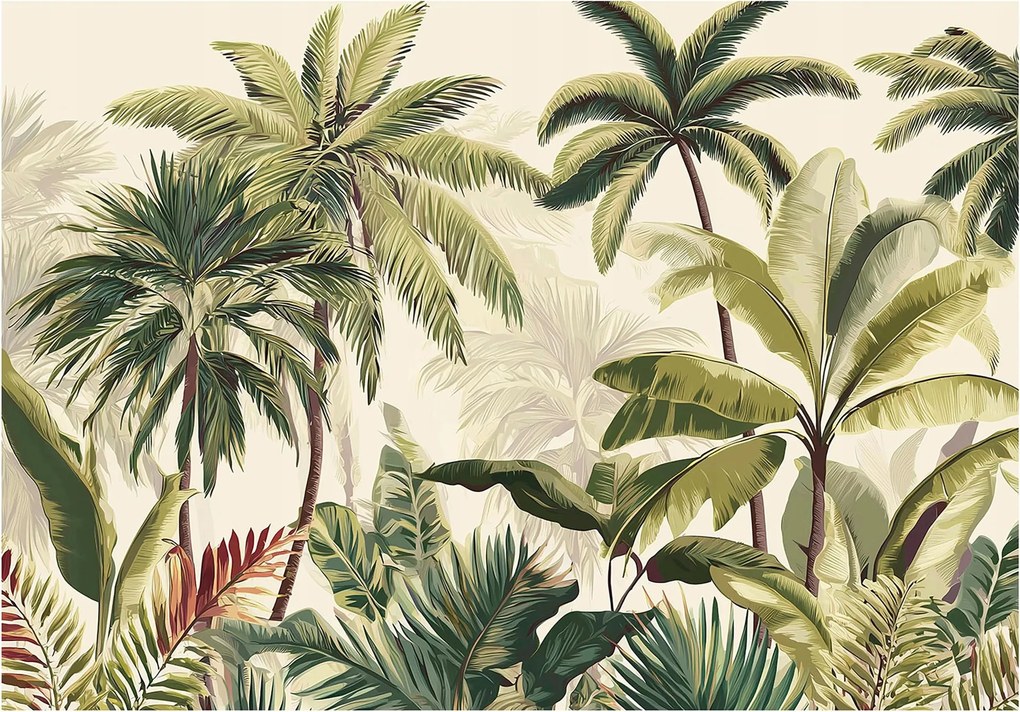 Fotótapéta pálmafák zöld trópusi erdő 208 x 146 15757veXL