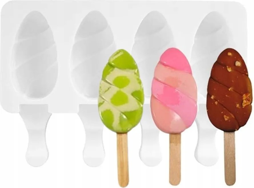 Szilikon Fagylaltforma Pálcika Fagylaltforma Sorbet Fagylalt 4db